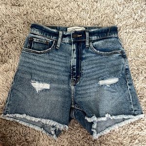 Abercrombie & Fitch high rise denim short curve love